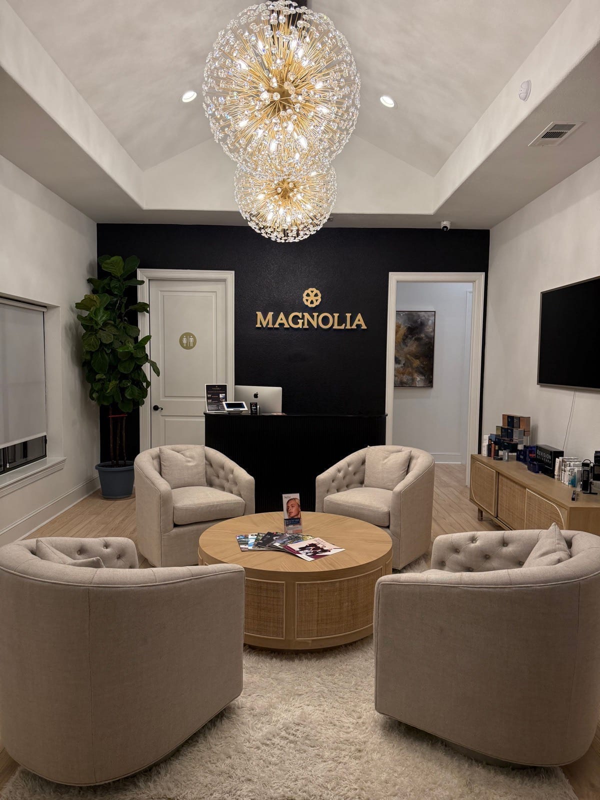 The reception and waiting area at Magnolia Primary Care in Southlake, Texas